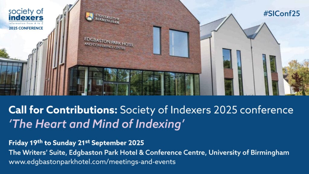 External photograph of Edgbaston Park Hotel and Conference Centre. Call for Contributions for The Society of Indexers 2025 conference. The Heart and Mind of Indexing